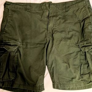 Green cargo shorts